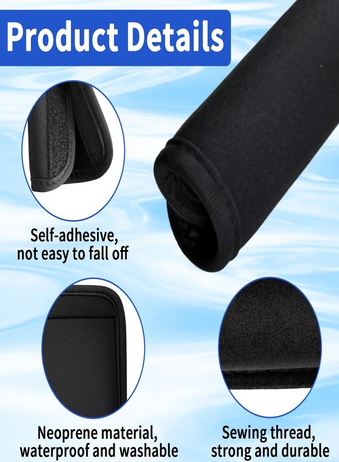 MCSDFN 6 Pack Luggage Handle Wrap for Suitcase Luggage Tags Bright Soft Suitcase Identifiers Luggage Handle Covers Travel Accessories, Black - Image 3